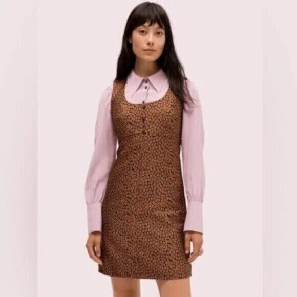 kate spade new york Dresses & Skirts - KATE SPADE - Flora Leopard Jacquard Dress- Size 14 - new with tags